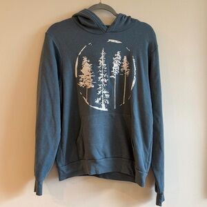 Bella Canvas Slate Blue Forest Print Hoodie